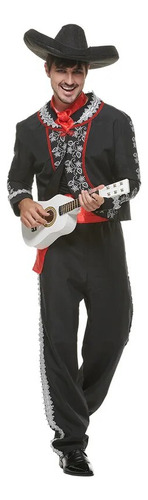 Disfraz De Mariachi Negro Mexicano Para Hombre, Adulto, Hall