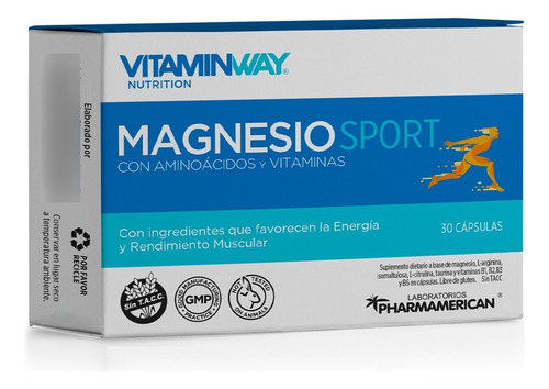 Magnesio Sport 30caps. + Aminoacidos Y Vitaminas Vitaminway