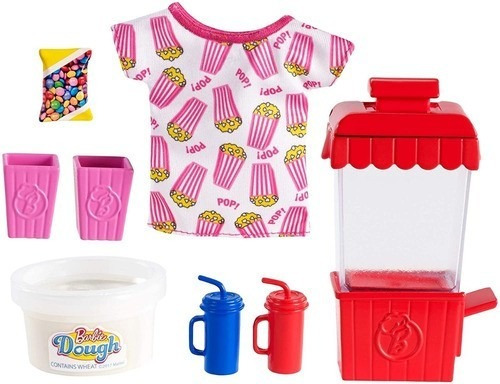 Imagem 1 de 6 de Pacote Acessórios Barbie Cozinhar E Assar Tema Pipoca Top