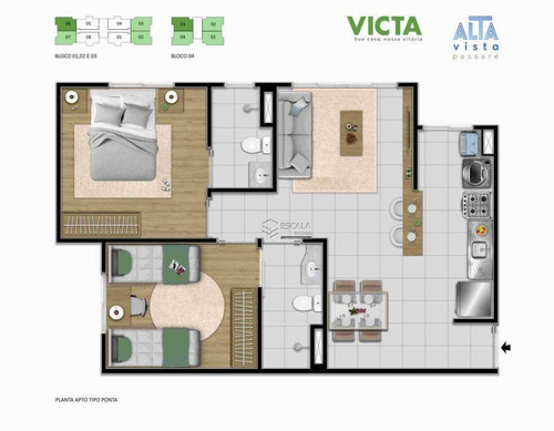 Imagem 14 de 30 de Apartamento Com 2 Quartos À Venda, 46 M² , Elevador, Financia - Passaré - Fortaleza/ce - Ap1986