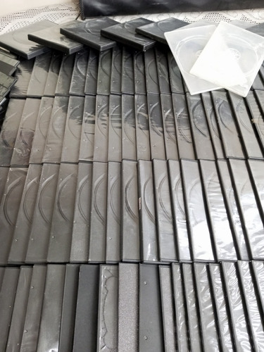 Estuches,porta Dvd,cd,blue Ray-negros-transparentes(160und). (Usado)