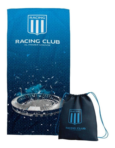 Toallon Playero Racing Club Con Licencia Oficial