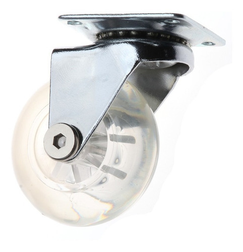 4 Rueda Giratoria Silicona Gel Trasparente 35mm Muebles 30kg Ruedas Transparente