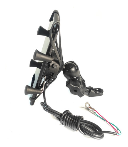 Cargador Celular Con Soporte Negro Scg-09