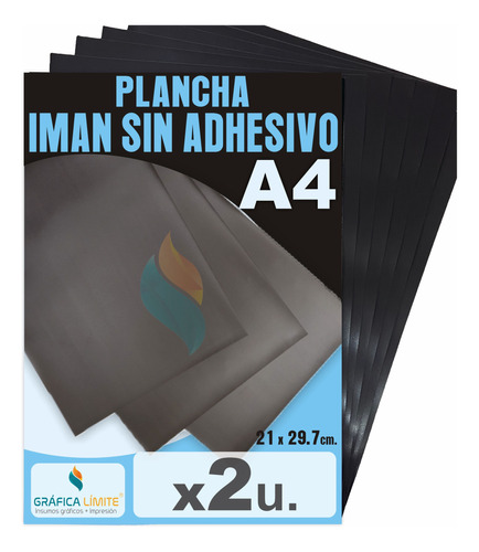 Plancha Lamina Imantada Sin Autoadhesivo A4 - Paq. X2 Hojas