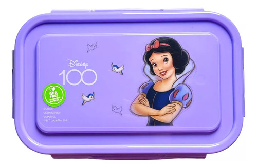 Hermetico Rectangular 700ml Blanca Nieves Disney 100 Años