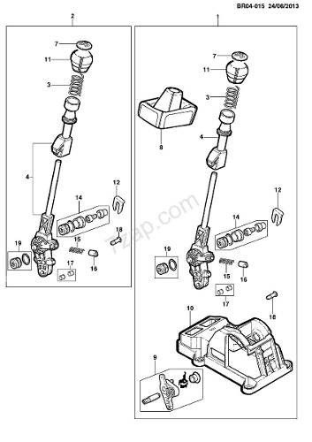 Palanca Cambios Corsa P/cables + Carcaza Chevrolet 24579383