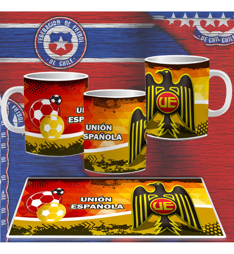 Tazones Futbol Chileno Union Española - Printek -