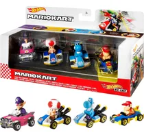 Comprar Hot Wheels Mario Kart X4 Blue Yoshi Diddy Kong Toad Waluigi
