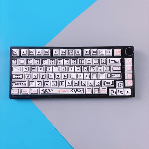 126 Teclas Pbt Keycaps, Lindo Graffiti Tinte Sublimación Xda