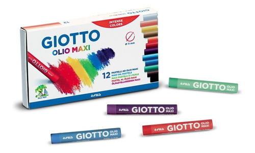 Giz Pastel Oleoso 12 Cores - Giotto