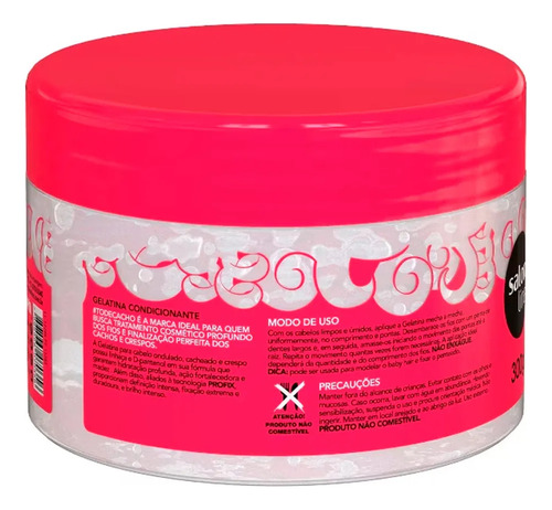 Salon Line To De Cacho Gelatina Fijación Fuerte Rulos X 300g
