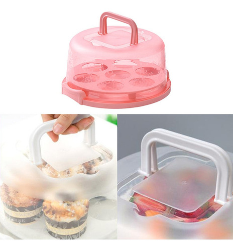 Pastel Cupcake Muffin Portador Titular Translúcido Domo
