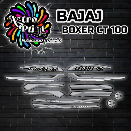 Kit De Calcomanias Bajaj Boxer Ct100