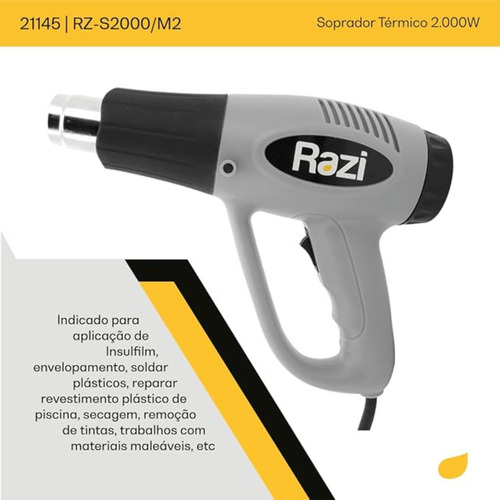 Soprador Térmico 2000w Com Acessórios Razi 220v Razi