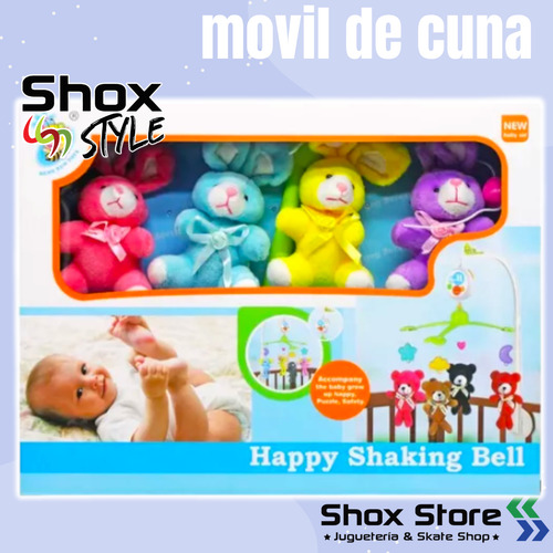 Movil Cunero Musical Cuna Sonido Bebe Melodias Giratorio