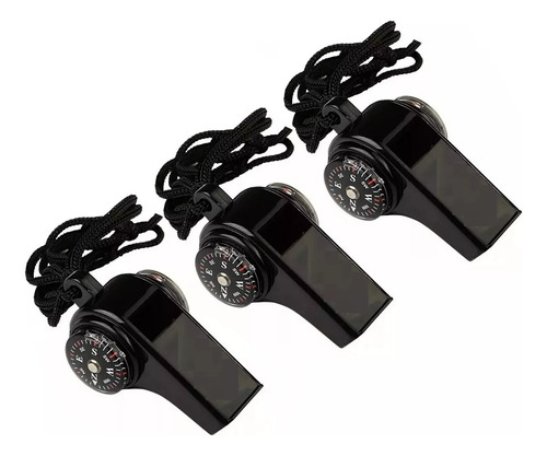 X3 Brujula Militar Temperatura 3en1 Silbato Supervivencia