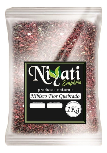 Chá Niyati Hibisco Quebrado Flor, Chá Em Flor, Folhas E Galhos Hibisco 1 Kg