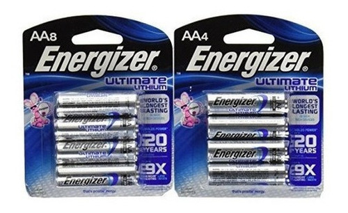 Energizer Ultimate Lithium Aa 12 Batería Super Pack.
