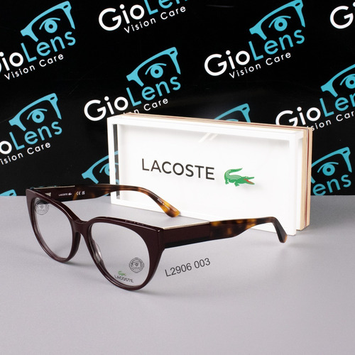 Lentes Lacoste L2906 603 Rojo Dark Oftalmico Color Dark Red / Havana