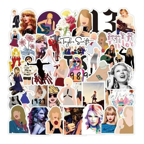 Imagen 3 de 3 de Taylor Swift - Set De 50 Stickers / Calcomanias