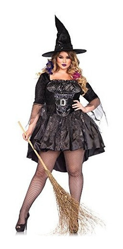 Leg Avenue Womens Plussize Black Magic Mistress