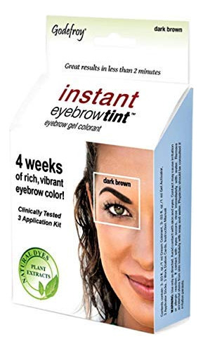 Godefroy Color De Cejas Instantneo, Marrn Oscuro, 0.18 Onzas