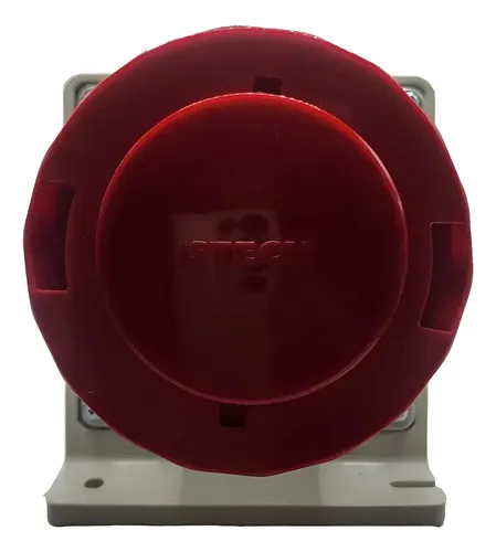 Tomada Industrial Sobrepor 3P+T 63A Cinza Steck N4506
