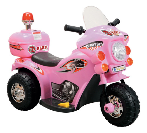 Mini Moto Elétrica Infantil 2 À 3 Anos Rosa Barzi Motors