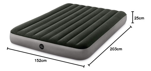 Colchón Inflable Con Inflador A Pilas Intex 2 Plz Prestige
