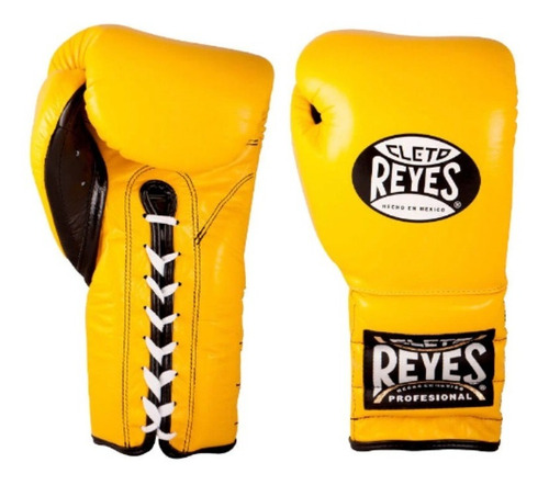 Guantes Cleto Reyes 16 Oz Agujeta Color Amarillo