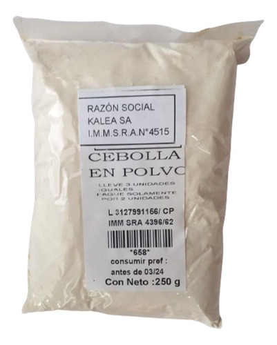 Cebolla En Polvo 250g Lleve 3 Pague 2