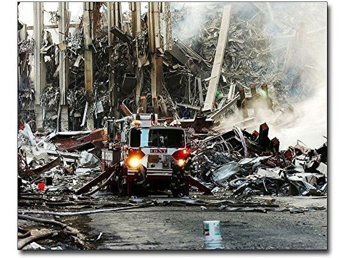 9/11 photo Print De Haluro Fdny Fire Engine At Wtc Ground Ze