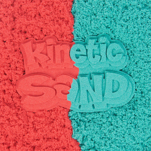 Arena Kinetic Sand Mold N' Flow Con Accesorios De 680g 3+ Rojo Y Azul