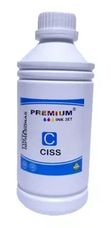 Tinta 1 Litro Premium Ciss Cian Compatible Hp Canon Epson