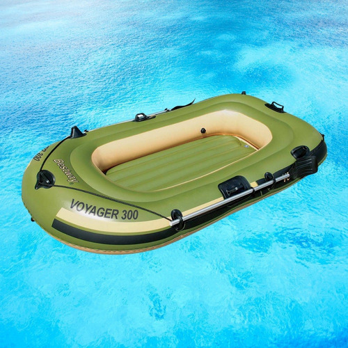 Imagen 8 de 10 de Bote Rafting Reforzado Inflador + Remos 3 Camaras Bestway