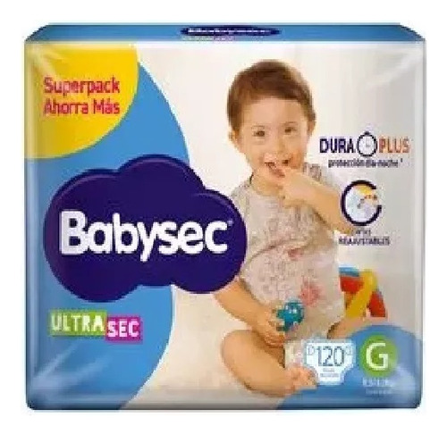 Pañales De Bebé Babysec Ultrasec Talle G 30 Unid.