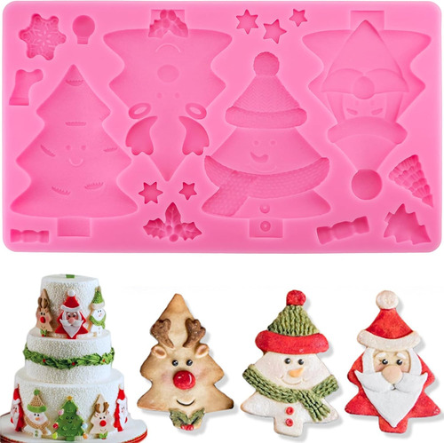 Molde De Silicona Para Fondant Con Forma De Árbol De Navidad