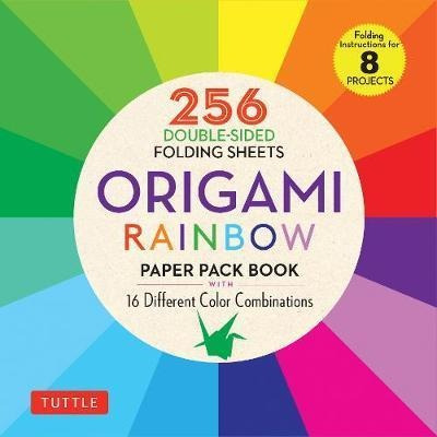 Origami Rainbow Paper Pack Book : 256 Double-sided Foldin...