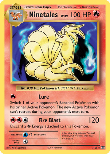 Cartas Pokemon Ninetales Evolution Rare Theme Deck