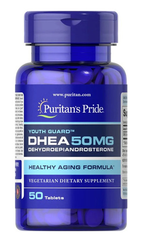 Dhea 50 Mg Puritans Pride Suplemento Hormonal - 50 Tabletas Sabor Sin sabor