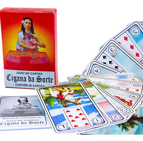 Baralho Tarô Cigana da Sorte Marselha Lenormand 36 cartas