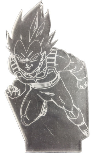 Repuesto Acrílico Para Lampara 3d De Vegeta Volando Dbz