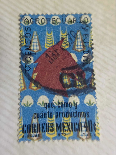 Selló México De 1970 5 Censo Agropecuario