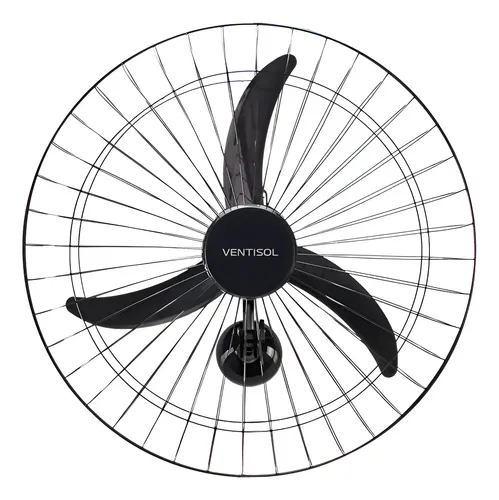 Ventilador De Parede Ventisol Profissional 200w 60cm 60 Cm Preto Preto ...