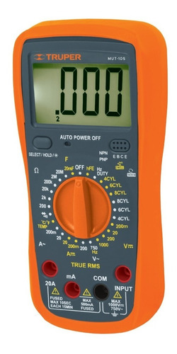 Multitester Digital Truper Automotriz 200mv-1000v Mut-105