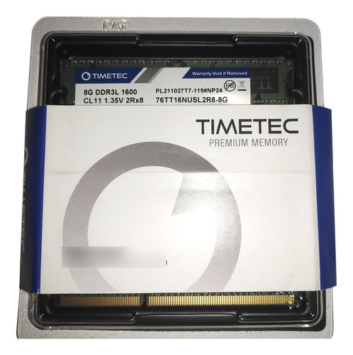 Memorias Timetec 16gb (2 X 8gb) Ddr3l 1600 Cl11 1,35v 2rx8