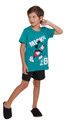 Pijama Infantil Mickey Mouse Borth Evanilda 0034 Tam 4 À 10
