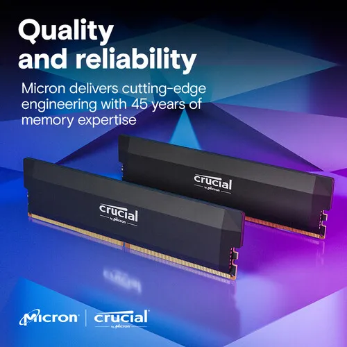 Ram Crucial Pro Ddr5 Ram 32 Gb Kit (2 X 16 Gb) 6400 Mhz Cl38