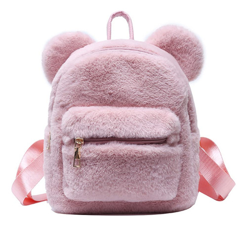 Mellshy Linda Orejas De Oso Difuso Mochila Kawaii Suave Espo